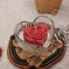 Rose heart crystal jar candle
